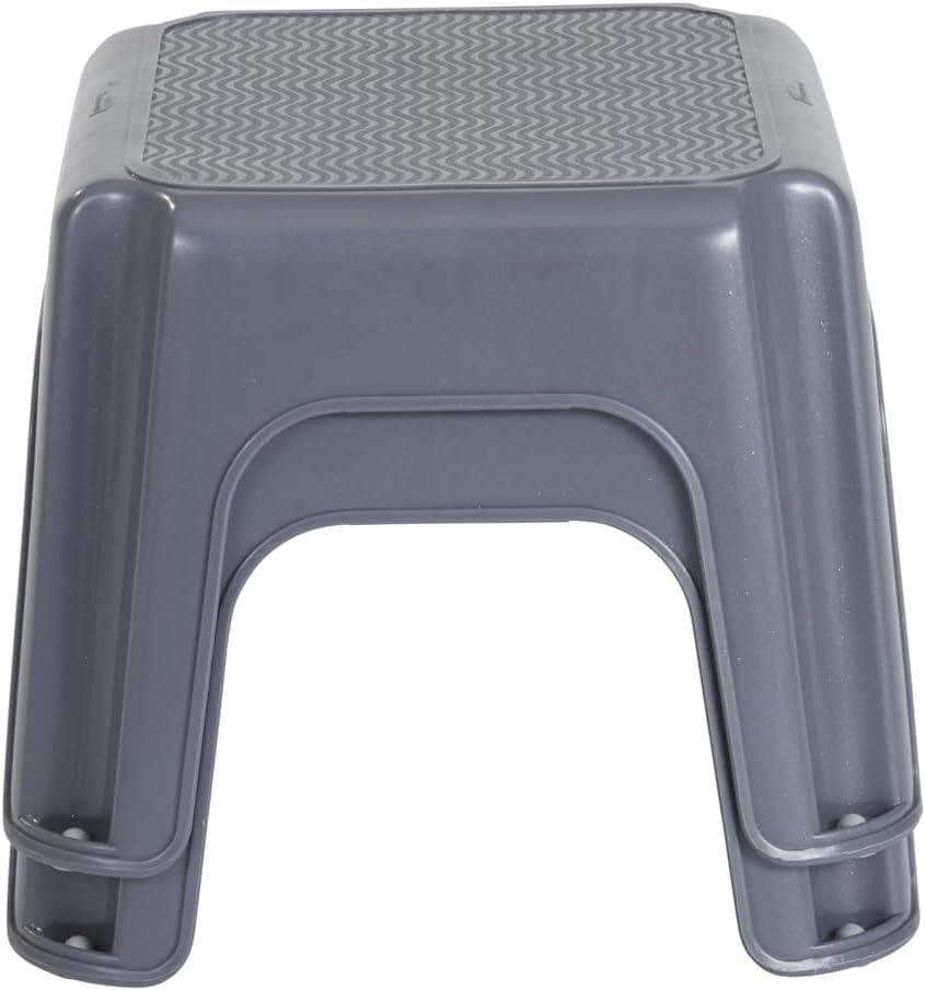 image:imageRubbermaid OneStep Stool Bisque Holds up to 200 Pounds 7 Height Gray Durable Step Stool for KidsBathroomHomeOfficeGarage