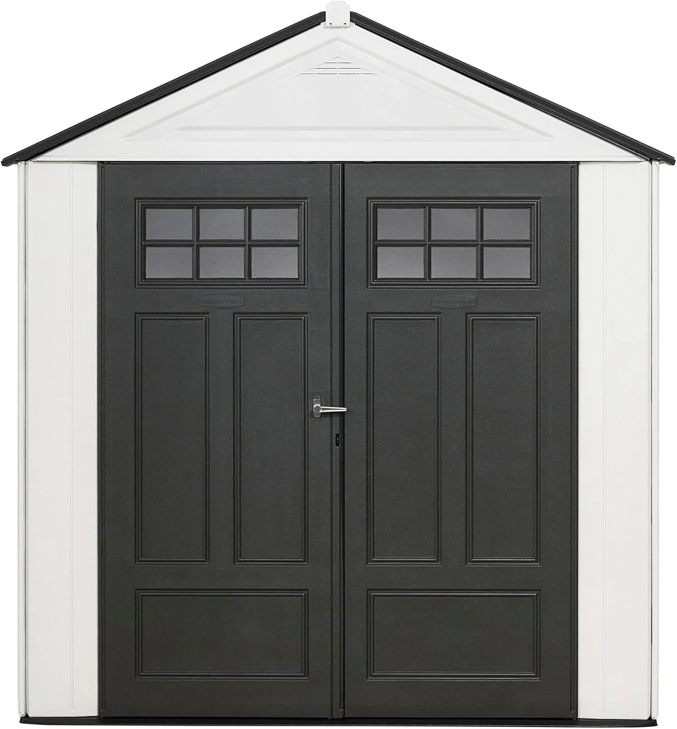 image:imageRubbermaid Resin Outdoor Storage Shed With Floor 7 x 35 Ft Weather Resistant BrownGrey Organization for HomeLawn MowerBackyard EquipmentBike StoragePool SuppliesWinter Fog