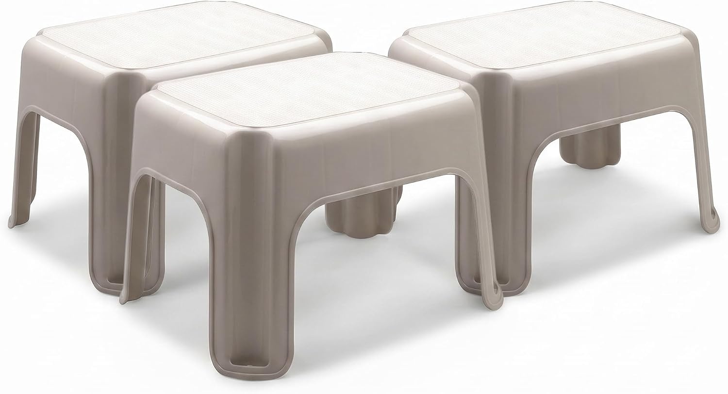 image:imageRubbermaid Roughneck StepStool Bisque Lightweight Holds up to 300 pounds Ideal for KitchenBath SkidResistantTan