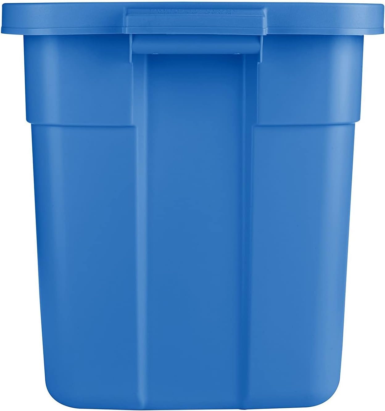 image:imageRubbermaid Roughneck Tote 10 Gal 6 Pack Made in USA Heritage Blue Rugged Plastic Stackable Storage Bins with Lids and Handles18 Gal 6 Pack