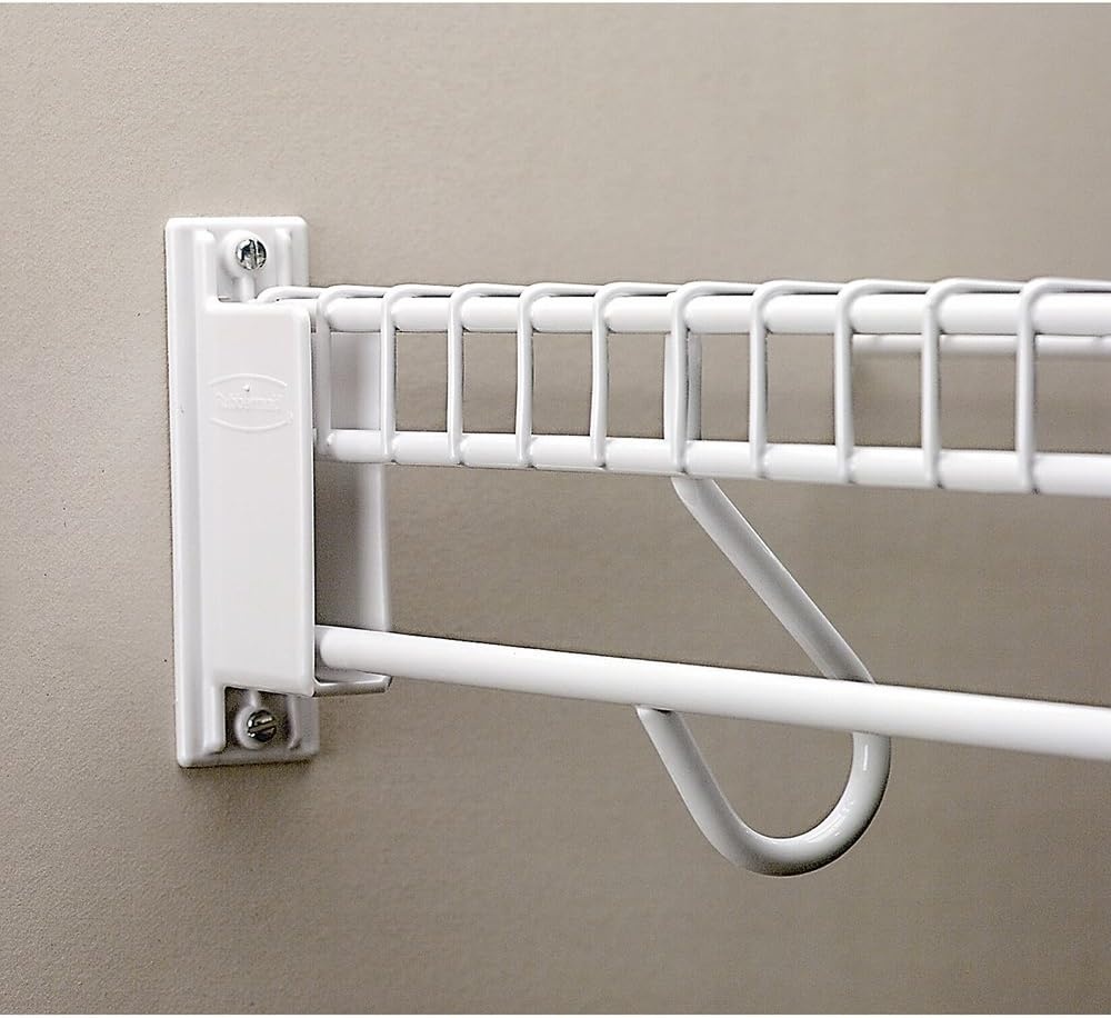 image:imageWall Mount Bracket 2 12 in Height 3 1116 in Width 4 12 in Length Plastic White