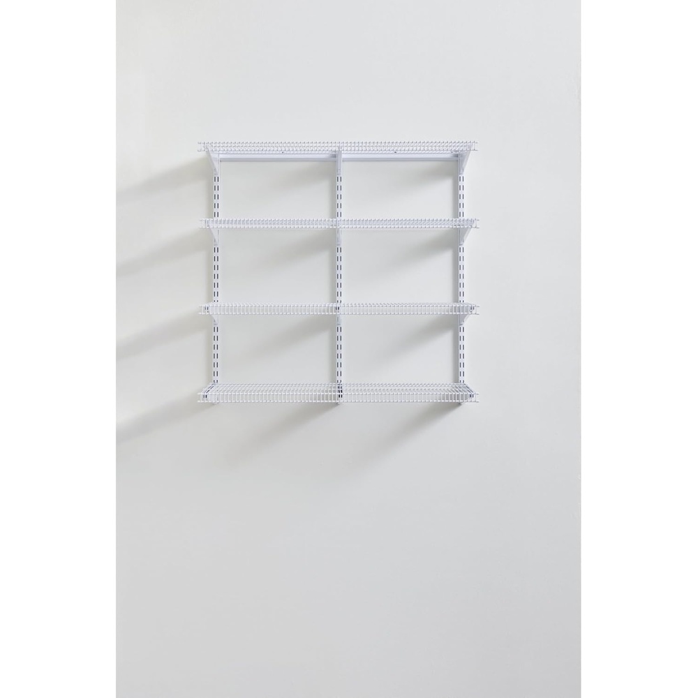 image:imageRubbermaid 36 Pantry Organization Shelf System Direct Wall Mount 4 Shelves and Mounting Hardware Kit Included White Wire Shelving System for HomePantryClosetWhite