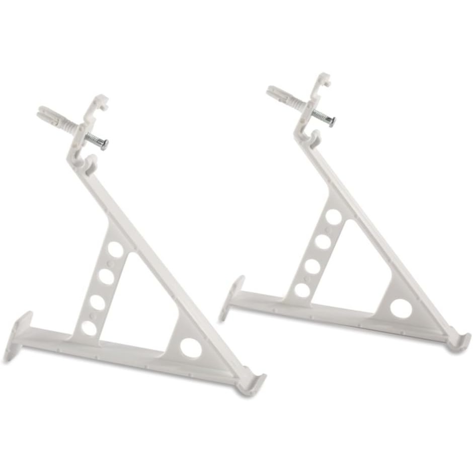image:imageRubbermaid Direct Mount NonAdjustable Closet System Hardware White Shoe Rack Brackets Set of 2 FG3F58LWWHT