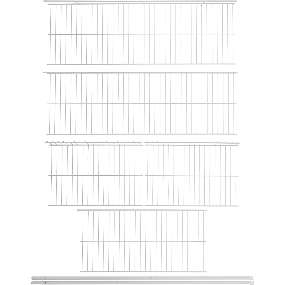 image:imageRubbermaid Direct Wall Mount Closet Shelf 6 Ft Wide Mounting Hardware Kit Included White Wire Shelving Organizer System for HomeLaundryBathroomMudroomPantryLinen Closet35 Lengths