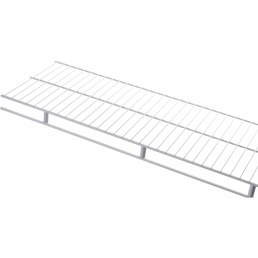 image:imageRubbermaid Direct Wall Mount Closet Shelf 6 Ft Wide Mounting Hardware Kit Included White Wire Shelving Organizer System for HomeLaundryBathroomMudroomPantryLinen Closet6 Length