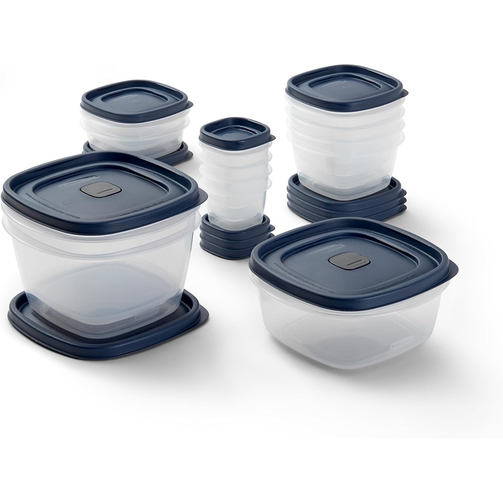 image:imageRubbermaid Easy Find Lids Food Storage Containers with Vented Lids 26 Piece Set Blue
