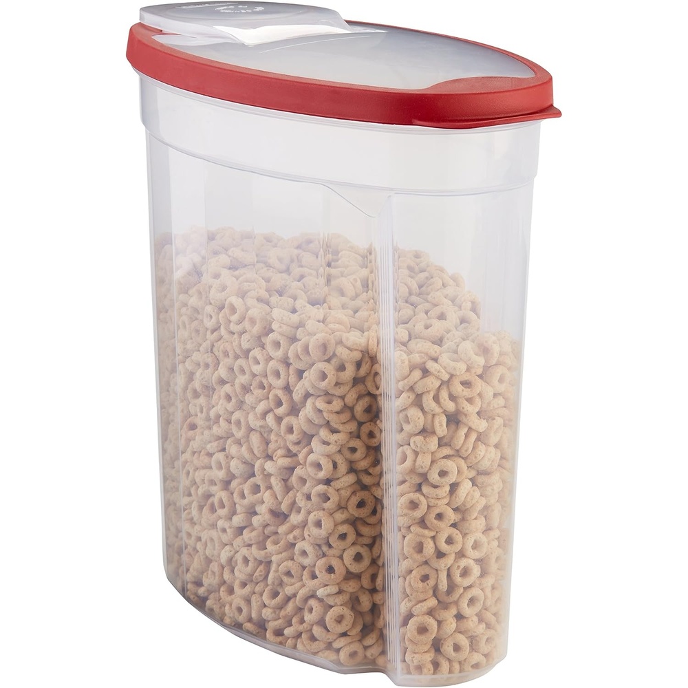 image:imageRubbermaid Flex and Seal Cereal Keeper 15 Gallon BPAFree Clear with Red Lid Airtight1