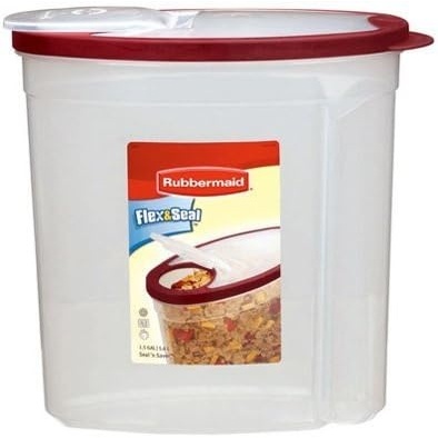image:imageRubbermaid Flex and Seal Cereal Keeper 15 Gallon BPAFree Clear with Red Lid Airtight4