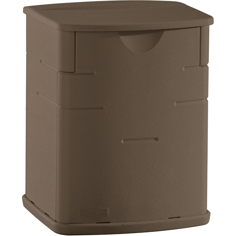 image:imageRubbermaid Small Resin Outdoor Storage Deck Box 19 Gal Weather Resistant Brown Deck Organization for HomeSmall Garden ToolsGrilling AccessoriesPool Supplies