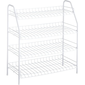 Rubbermaid 3 Piece Storage Wire Stackable Cube Set Easy Assemble White for Closet/Bookshelf/Toys Multi-Use Home Organizer(Shoe Shelf)