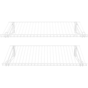 Rubbermaid Configurations 26″ Shelving Kit, Set of 2 Shelves (Uprights not included), White, Expandable, Organization for Home/Laundry/Bathroom/Mudroom/Pantry/Linen Closet/Garage(Wire Shelf)