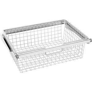 Rubbermaid Configurations Sliding Basket for Closet Drawer Organization, Titanium, Sturdy Slide Out Basket for Home/Laundry/Bathroom/Mudroom/Pantry/Linen Closet(Titanium)