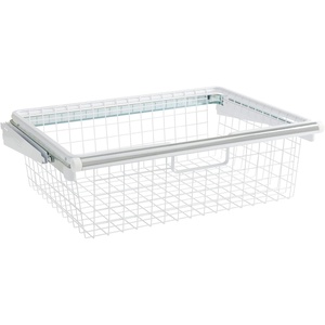 Rubbermaid Configurations Sliding Basket for Closet Drawer Organization, White, Sturdy Slide Out Basket for Home/Laundry/Bathroom/Mudroom/Pantry/Linen Closet