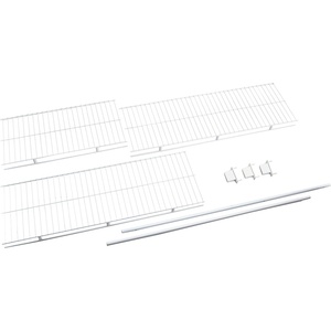 Rubbermaid Direct Wall Mount Closet Shelf, 6 Ft. Wide, Mounting Hardware Kit Included, White, Wire Shelving Organizer System for Home/Laundry/Bathroom/Mudroom/Pantry/Linen Closet(6.5′-8′ Lengths)