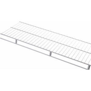 Rubbermaid Direct Wall Mount Closet Shelf, 6 Ft. Wide, Mounting Hardware Kit Included, White, Wire Shelving Organizer System for Home/Laundry/Bathroom/Mudroom/Pantry/Linen Closet(6′ Length)