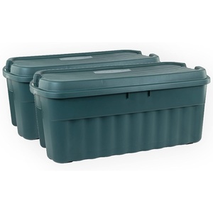Rubbermaid ECOSense Storage Containers with Lids, 54 Gal Pack of 2, Durable and Reusable Stackable Storage Bins for Garage or Home Organization, Made From Recycled Materials(54 Gal – 2 Pack)