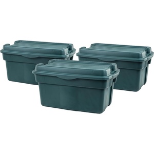 Rubbermaid ECOSense Storage Containers with Lids, 54 Gal Pack of 2, Durable and Reusable Stackable Storage Bins for Garage or Home Organization, Made From Recycled Materials(28 Gal – 3 Pack)